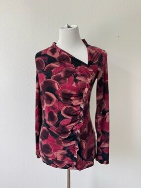 SimpyVera by Vera Wang Ruffled Long Sleeve Floral-Print Top